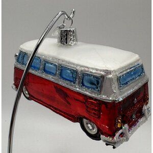Old World Red Christmas WV Bus Ornament